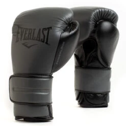 Everlast Powerlock2 Pro Hook N Loop Training Gloves Grey/Black