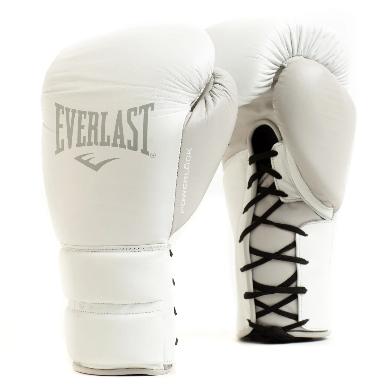 Everlast Powerlock2 Pro Laced Training Gloves White/Grey 3 Everlast Powerlock2 Pro Laced Training Gloves White/Grey