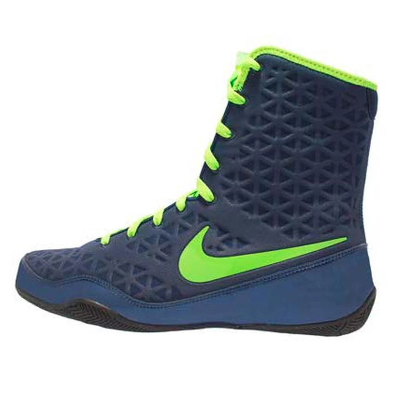 NIKE KO Boxing Shoes Game Navy/Electric Green 3 NIKE KO Boxing Shoes Game Navy/Electric Green