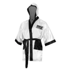 TITLE Boxing Fingertip Robe 34 TITLE Boxing Fingertip Robe -Boxing Shop TSRF2 WH BK 2