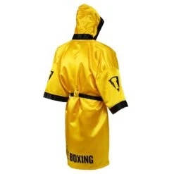 TITLE Boxing Pro Full Length Boxing Robe -Boxing Shop TSRFL2 GD BK 02