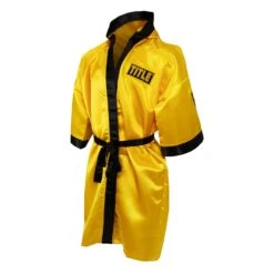 TITLE Boxing Pro Full Length Boxing Robe -Boxing Shop TSRFL2 GD BK 03