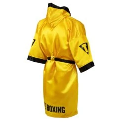 TITLE Boxing Pro Full Length Boxing Robe -Boxing Shop TSRFL2 GD BK 04