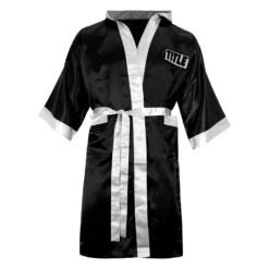 TITLE Boxing Pro Full Length Robe 3.0 -Boxing Shop TSRFL3 BK WH 1