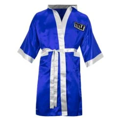 TITLE Boxing Pro Full Length Robe 3.0 -Boxing Shop TSRFL3 BL WH 1