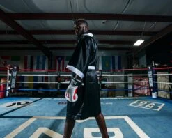 TITLE Boxing Pro Full Length Robe 3.0 -Boxing Shop TSRFL3BKWH 1