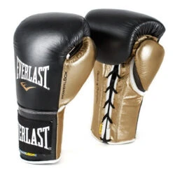 Everlast POWERLOCK Laced Training Gloves Black/Gold