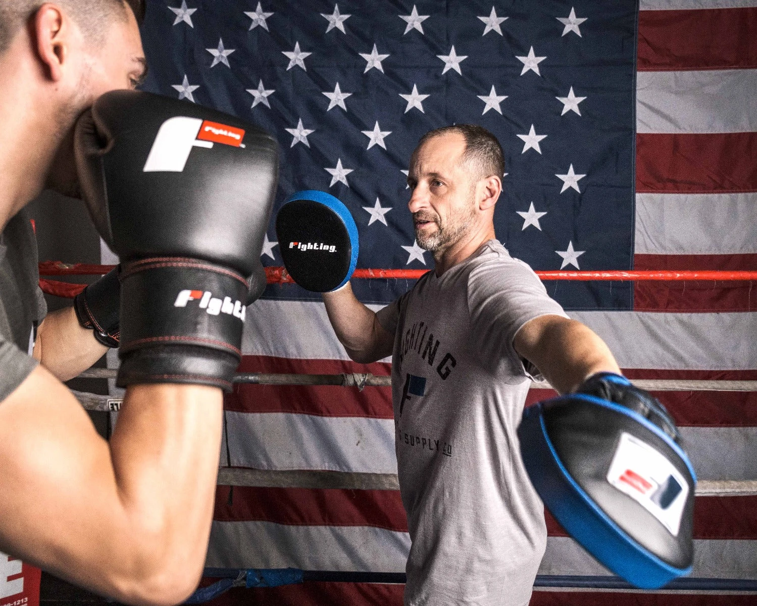 Fighting Freedom Leather Focus Mitts 9 Fighting Freedom Leather Focus Mitts - Image 7