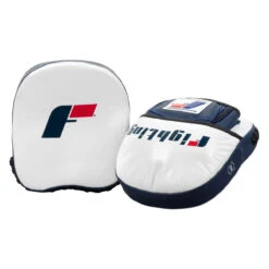 Fighting Force Micro Leather Punch Mitts -Boxing Shop ftgmpm wh bl bk 5
