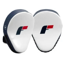 Fighting Force Leather Punch Mitts -Boxing Shop ftgpm wh bl bk 2
