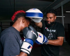 Fighting Force Leather Punch Mitts -Boxing Shop ftgpm wh bl bk 2