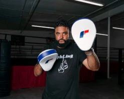 Fighting Force Leather Punch Mitts -Boxing Shop ftgpm wh bl bk 3