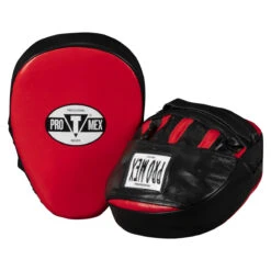 Pro Mex Pantera Curved Punch Mitts 3.0 -Boxing Shop pmpmc3 bk rd 3