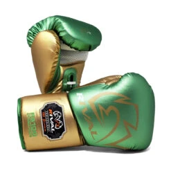 RIVAL RS100 Professional Boxing Sparring Gloves Green/Gold