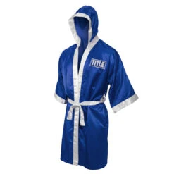 TITLE Boxing Pro Full Length Boxing Robe -Boxing Shop tsrfl2 bl wh 01