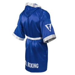 TITLE Boxing Pro Full Length Boxing Robe -Boxing Shop tsrfl2 bl wh 04