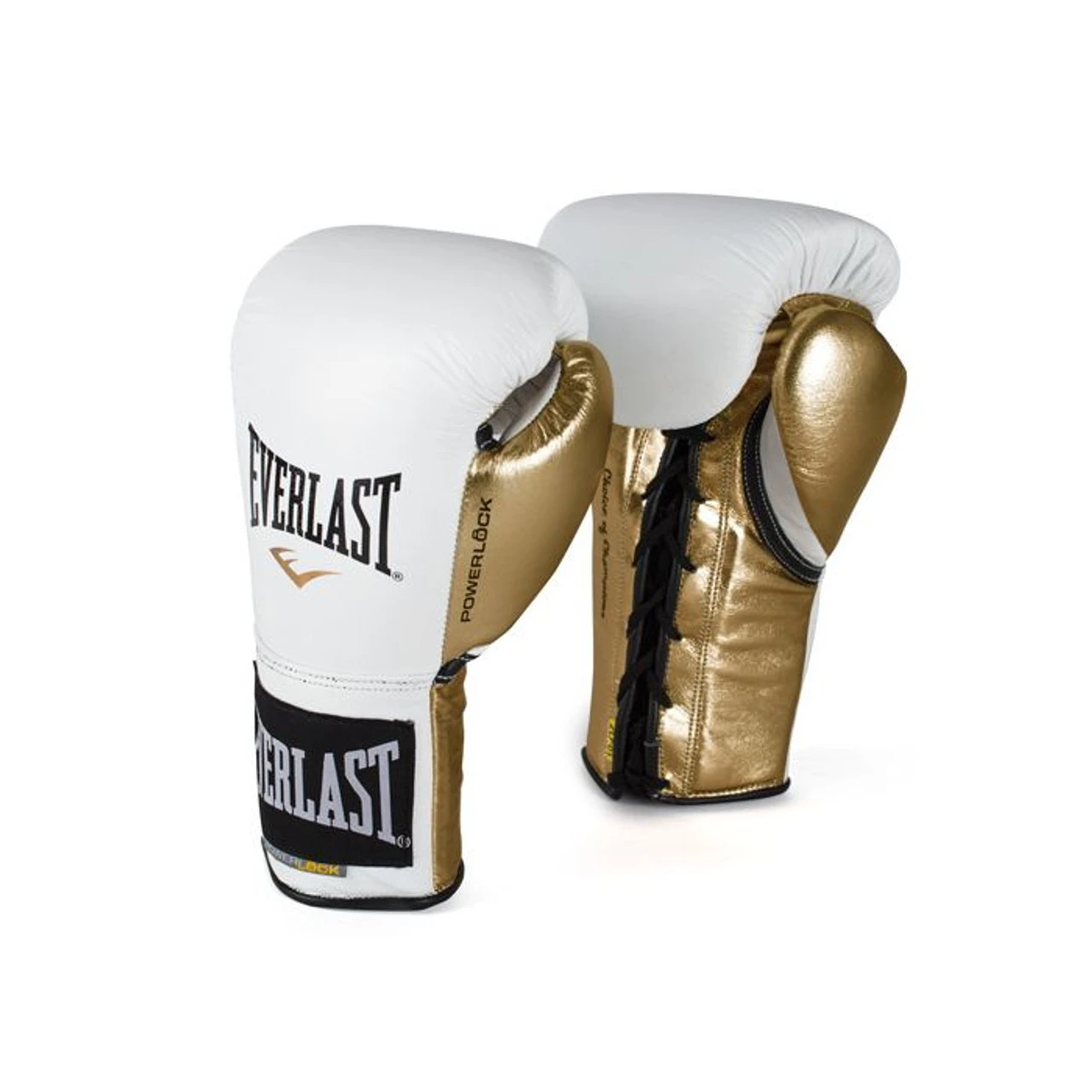 Everlast Powerlock Laced Training Gloves White/Gold 3 Everlast Powerlock Laced Training Gloves White/Gold